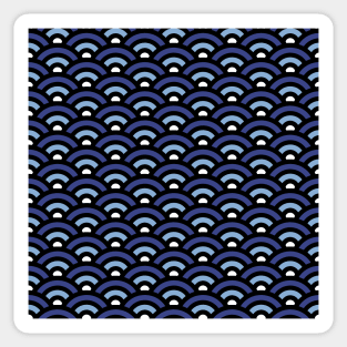Seigaiha Blue Pattern Sticker